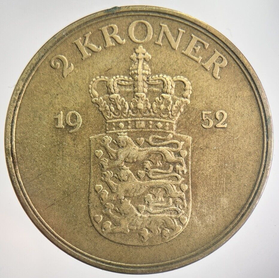 1951 Denmark 2 Kroner Coin | Fine Collectable Grade | a8238