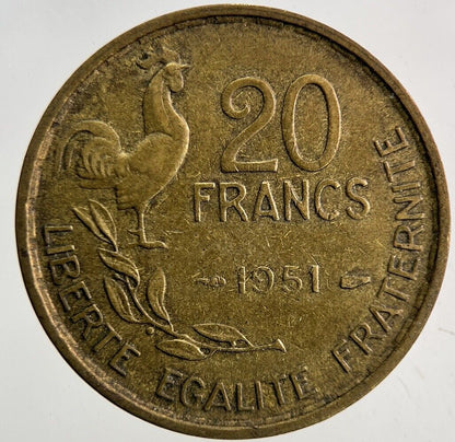 1951 France 20 Francs Coin | Fine Collectable Grade