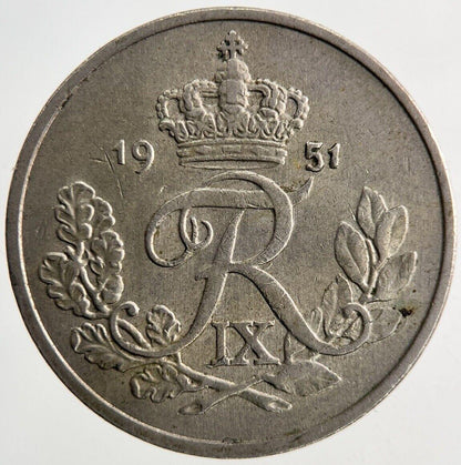 1951 Denmark 25 Ore Coin | Fine Collectable Grade