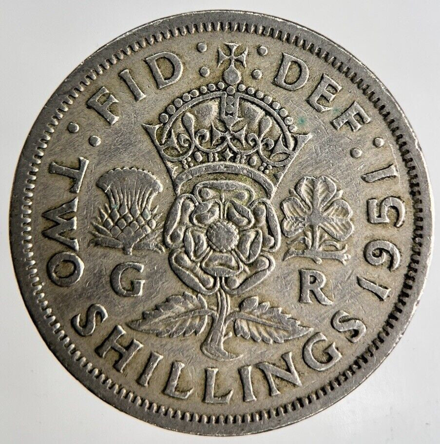 1951 George VI Florin / 2 Shillings Coin | Fine Collectable Grade