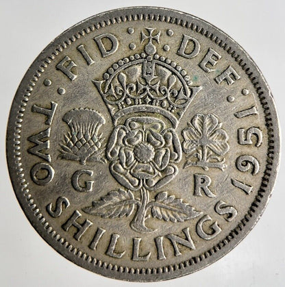 1951 George VI Florin / 2 Shillings Coin | Fine Collectable Grade