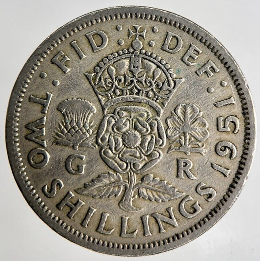 1951 George VI Florin / 2 Shillings Coin | Fine Collectable Grade