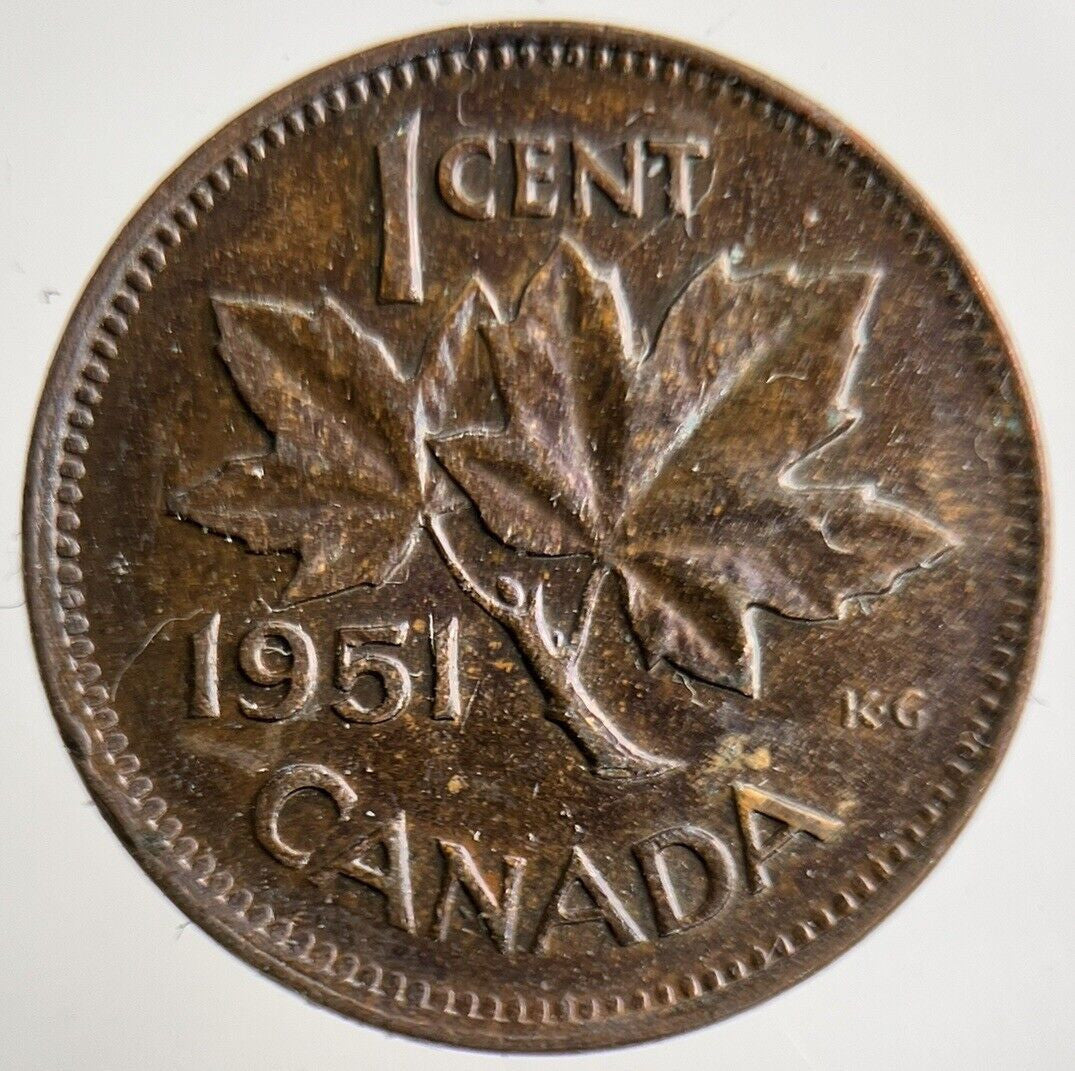 1951 Canada 1 Cent Coin | Fine Collectable Grade