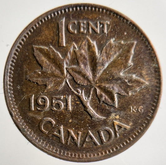 1951 Canada 1 Cent Coin | Fine Collectable Grade