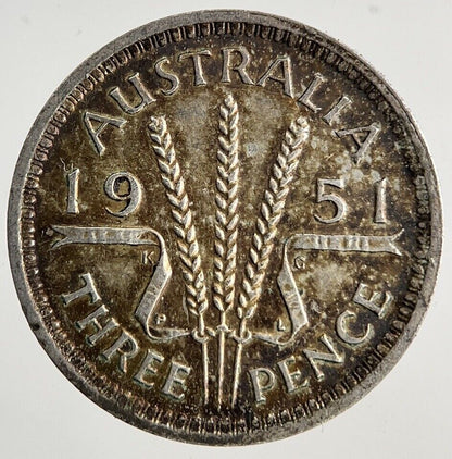 1951 Australia Threepence Silver Coin | Fine Collectable Grade