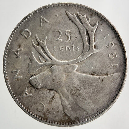 1951 Canada 25 Cents Silver Coin | Collectable Grade