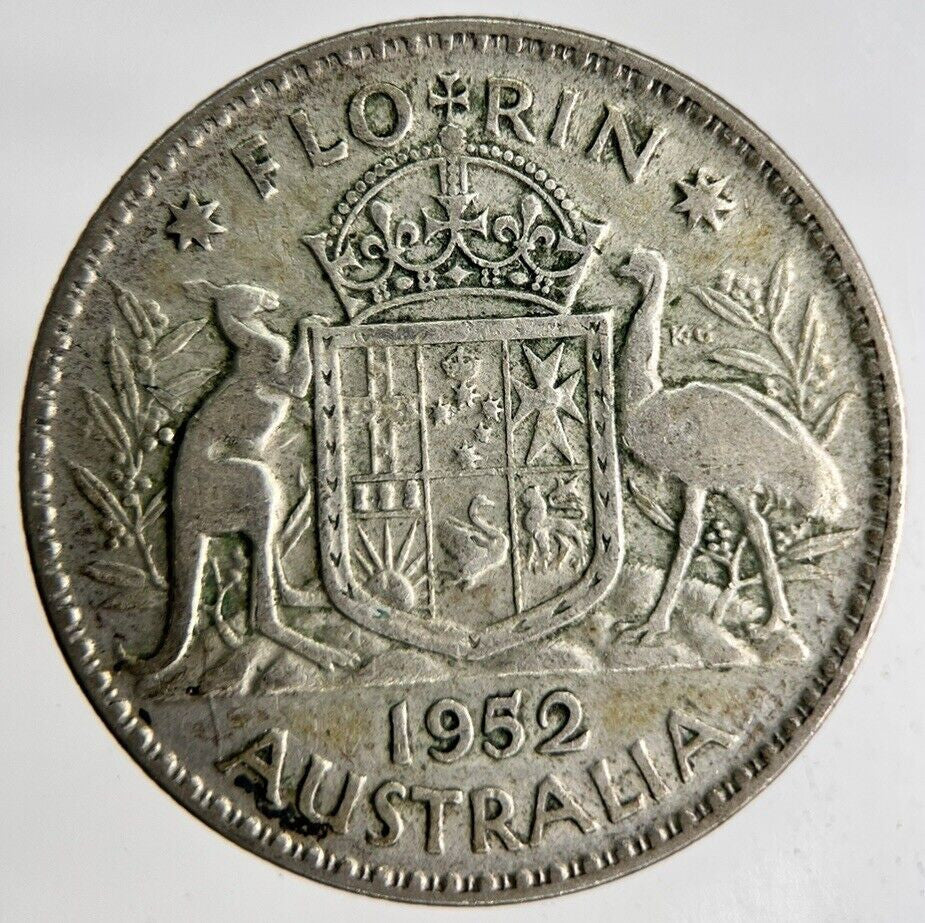 1952 Australia Florin Silver Coin | Fine Collectable Grade