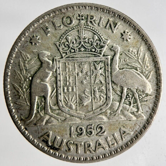 1952 Australia Florin Silver Coin | Fine Collectable Grade