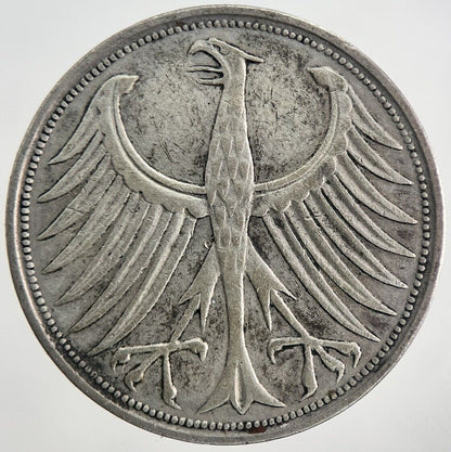 1951-J Germany 5 Mark Silver Coin | Fine Collectable Grade