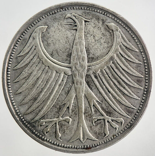 1951-J Germany 5 Mark Silver Coin | Fine Collectable Grade