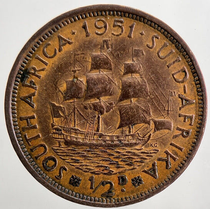 1951 South Africa Half-Penny Coin | Fine Collectable Grade | a5685