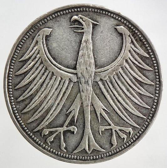 1951-D Germany 5 Mark Silver Coin | Very High Grade
