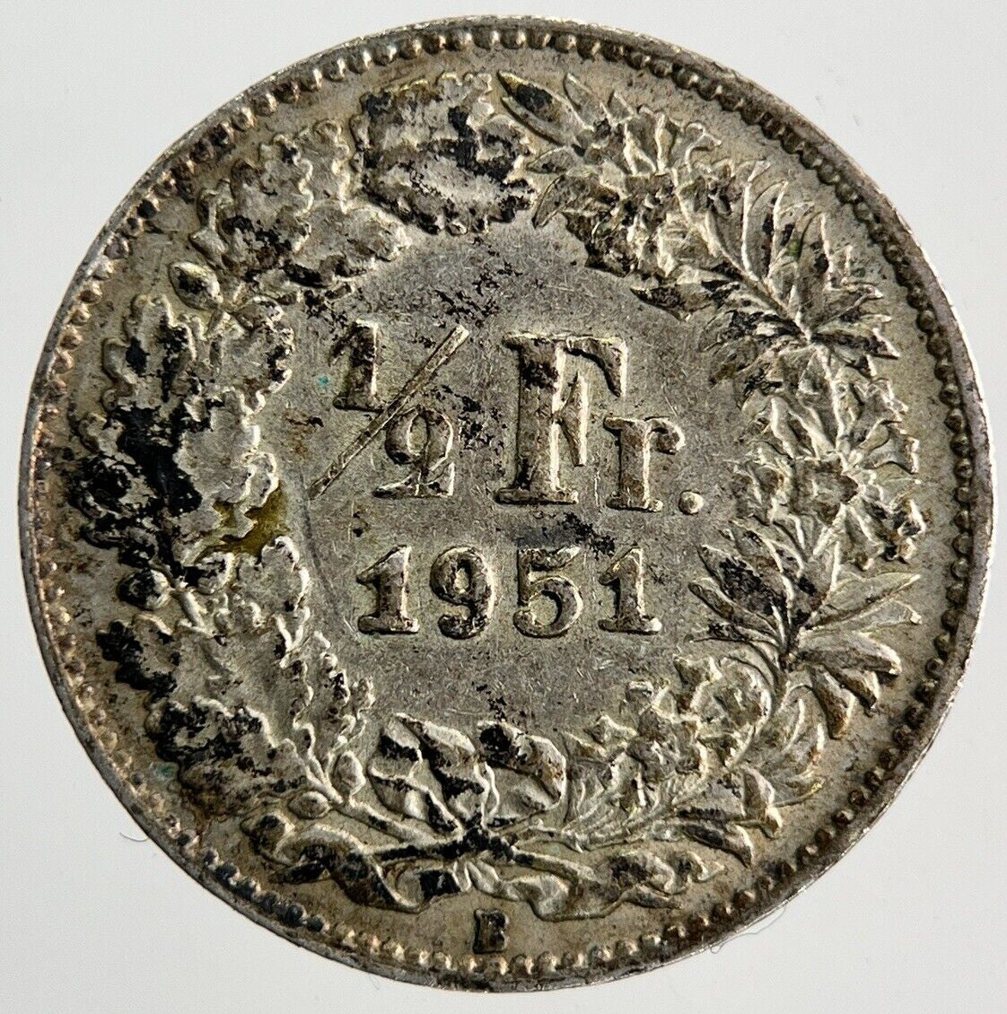 1951 Switzerland Swiss 1/2 Half Franc Silver Coin | Very High Grade