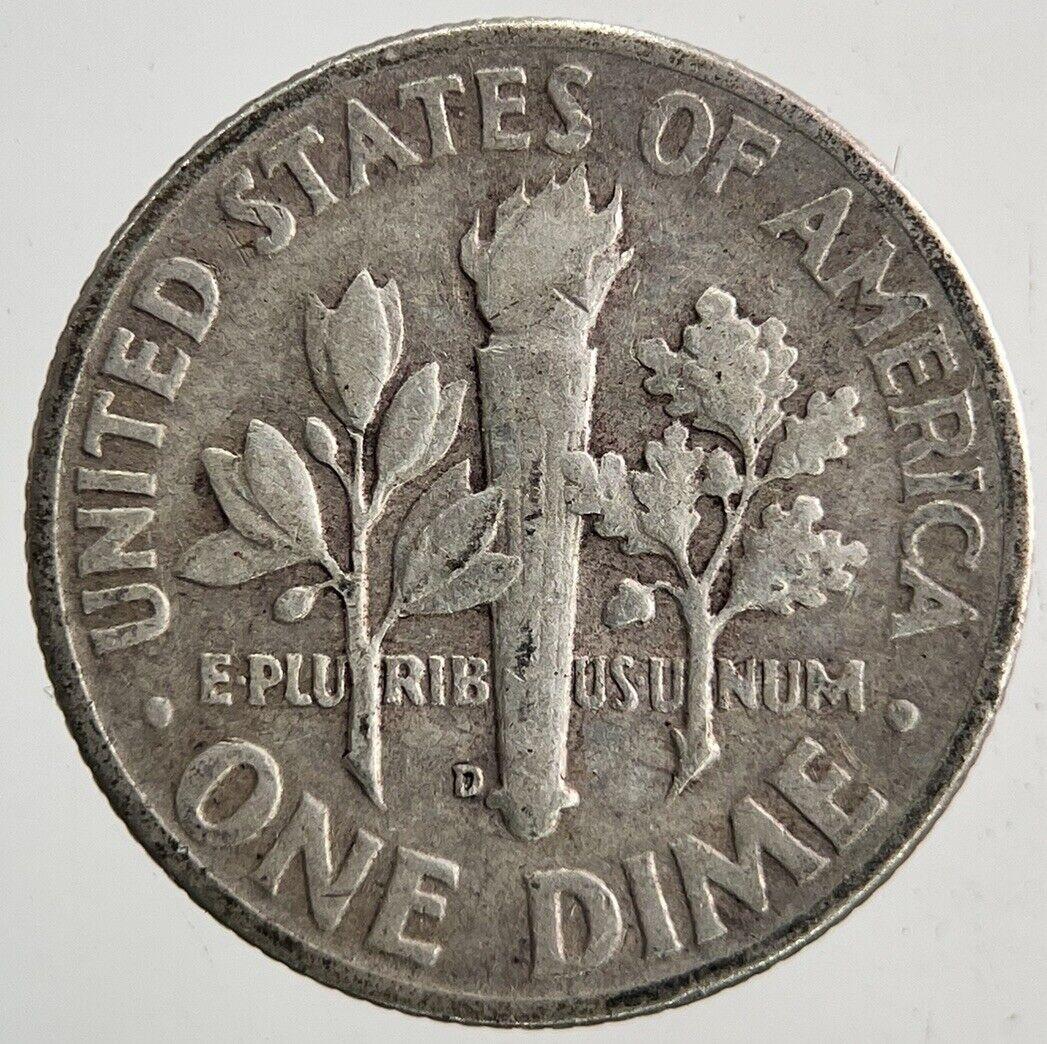 1951-D US USA Roosevelt Dime Silver Coin | Fine Collectable Grade