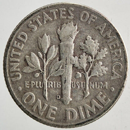 1951-D US USA Roosevelt Dime Silver Coin | Fine Collectable Grade