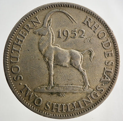 1952 Africa Rhosdesia 2 Shillings Coin | Fine Collectable Grade
