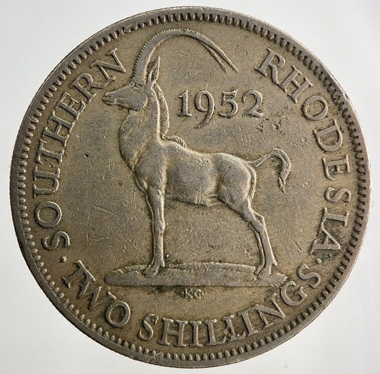 1952 Africa Rhosdesia 2 Shillings Coin | Fine Collectable Grade