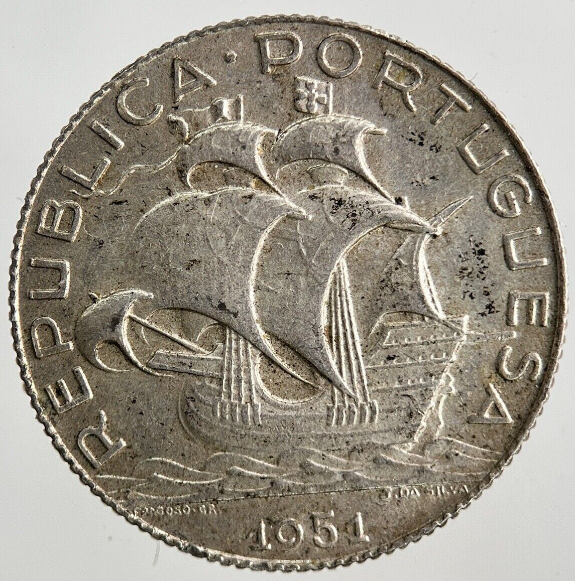 1951 Portugal 2.5 Escudos Silver Coin | Very High Grade