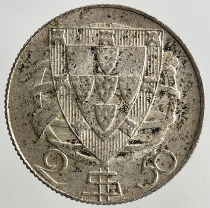 1951 Portugal 2.5 Escudos Silver Coin | Very High Grade