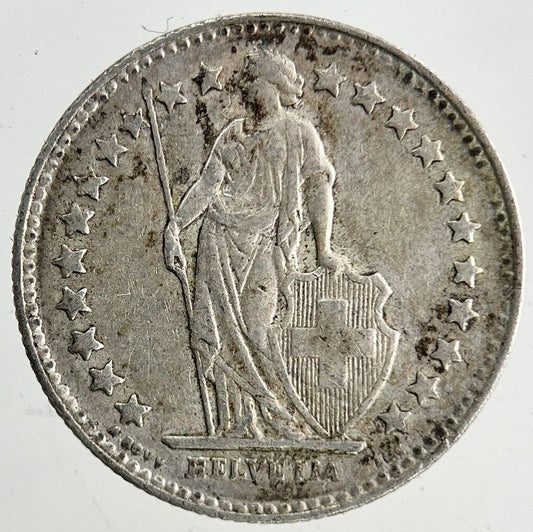 1951 Switzerland Swiss 1/2 Half Franc Silver Coin | Fine Collectable Grade