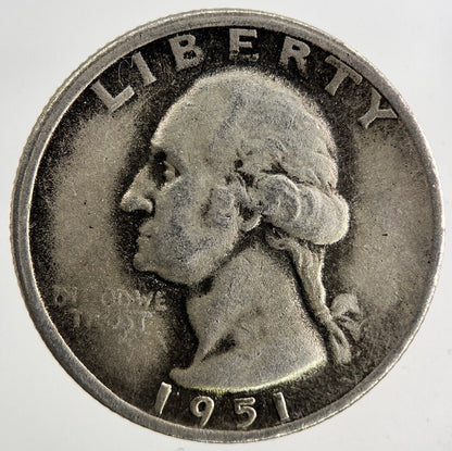 1951 US USA Quarter Dollar Silver Coin | Fine Collectable Grade