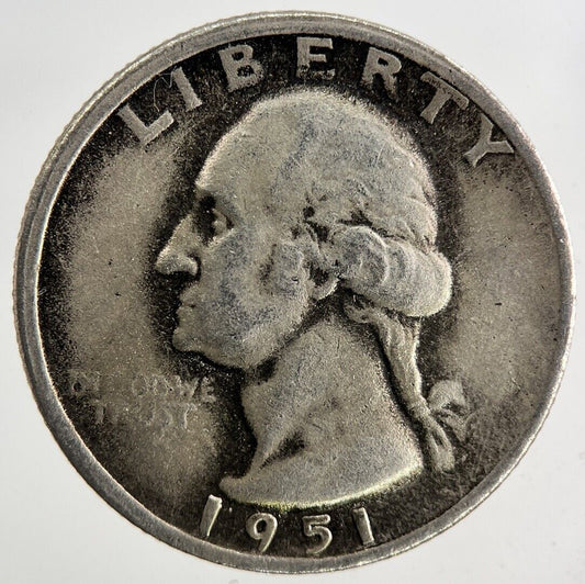 1951 US USA Quarter Dollar Silver Coin | Fine Collectable Grade