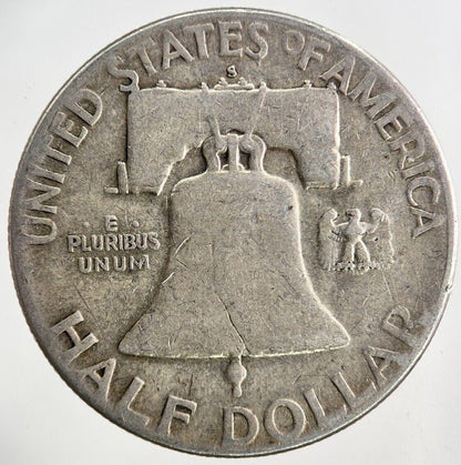1951-S US USA Benjamin Silver Half Dollar Coin | Fine Collectable Grade