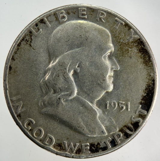 1951-S US USA Benjamin Half Dollar Silver Coin | Collectable Grade