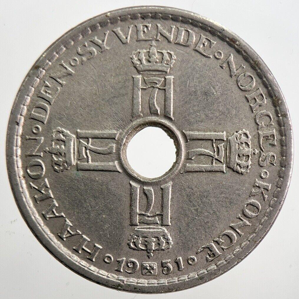1951 Norway 1 Kroner Coin | Fine Collectable Grade | a7010