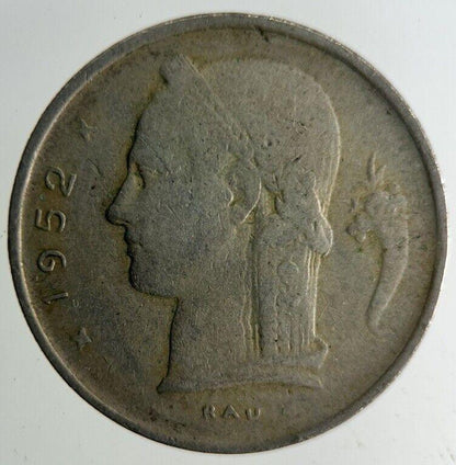 1952 Belgium 1 Franc Coin | Fine Collectable Grade