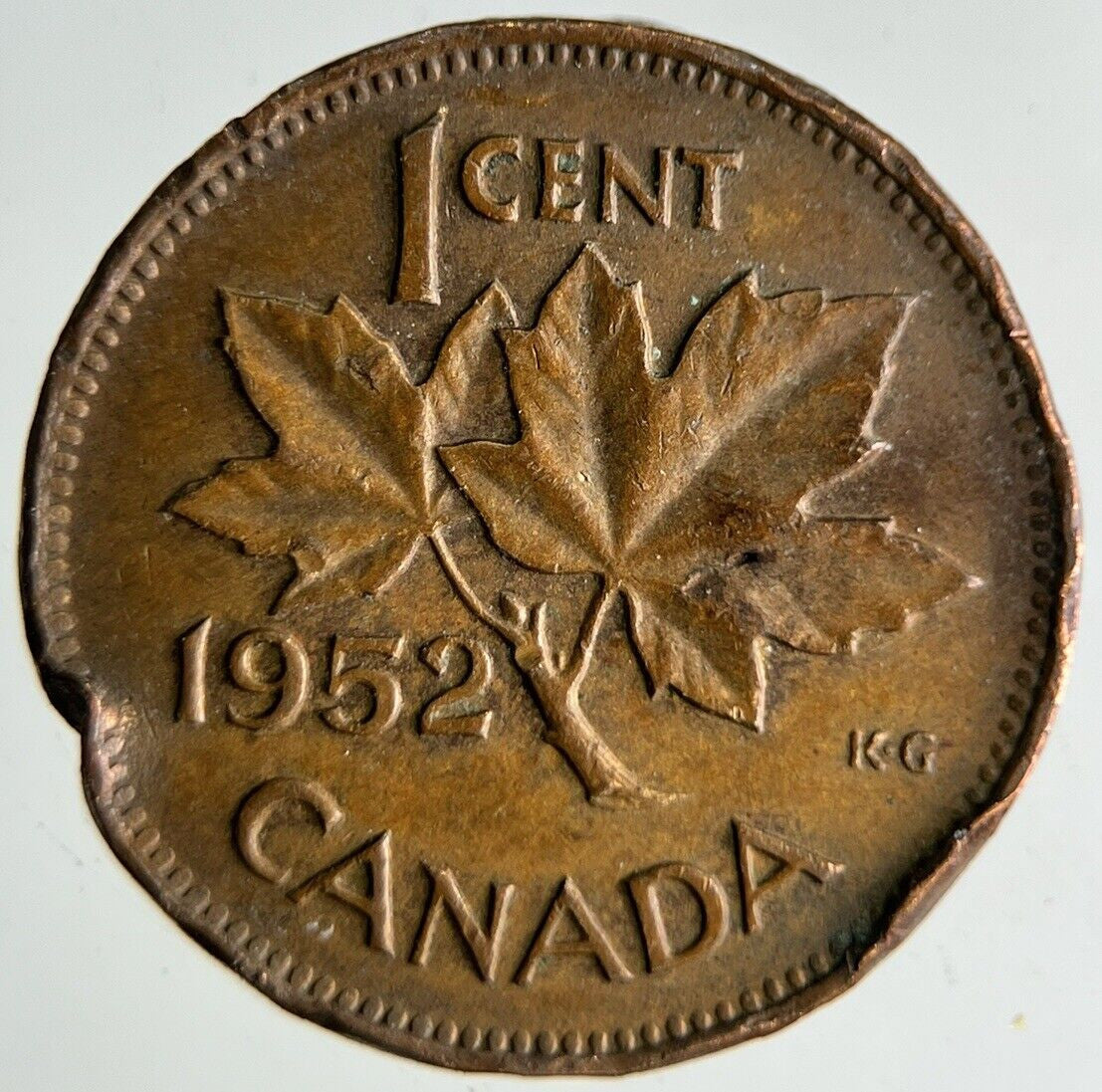 1952 Canada 1 One Cent Coin | Fine Collectable Grade