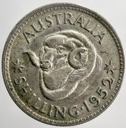 1952 Australia One Shilling Silver Coin | Very High Grade | a5887