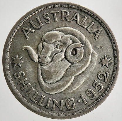 1952 Australia Shilling Silver Coin | Fine Collectable Grade | a6746