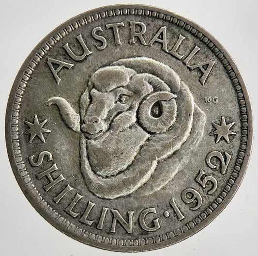 1952 Australia Shilling Silver Coin | Fine Collectable Grade | a6746
