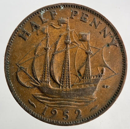 1952 George VI Half-Penny Coin | Fine Collectable Grade