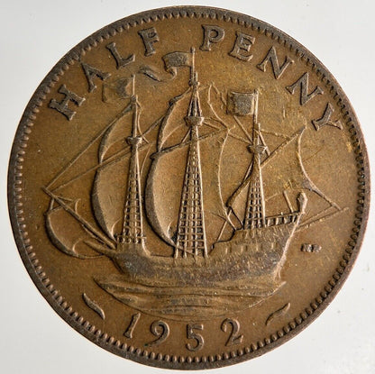 1952 George VI Half-Penny Coin | Fine Collectable Grade