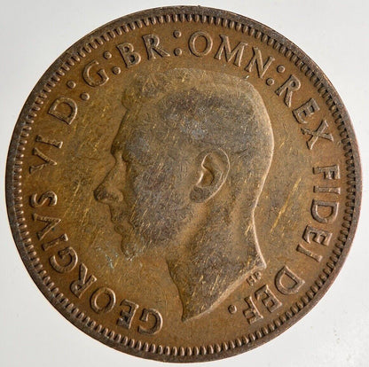 1952 George VI Half-Penny Coin | Fine Collectable Grade