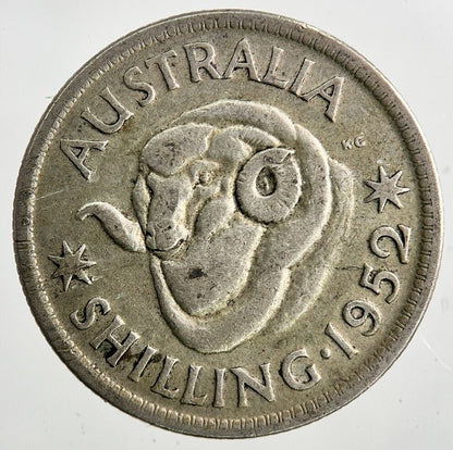 1952 Australia Shilling Silver Coin | Fine Collectable Grade