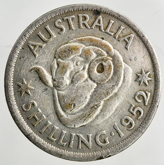 1952 Australia Shilling Silver Coin | Fine Collectable Grade