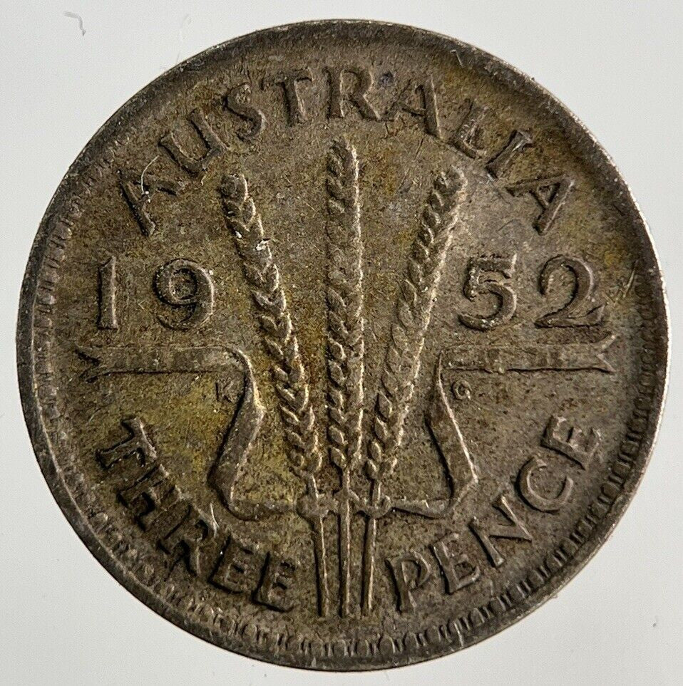1952 Australia Threepence Silver Coin | Fine Collectable Grade