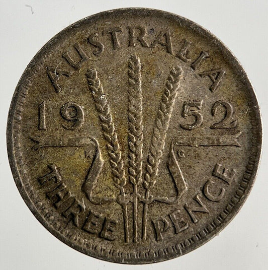 1952 Australia Threepence Silver Coin | Fine Collectable Grade