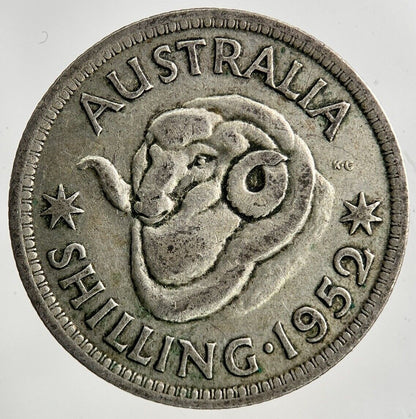 1952 Australia Shilling Silver Coin | Fine Collectable Grade