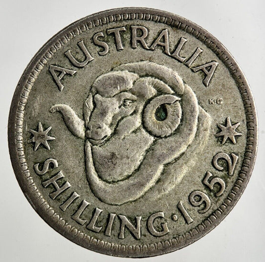 1952 Australia Shilling Silver Coin | Fine Collectable Grade