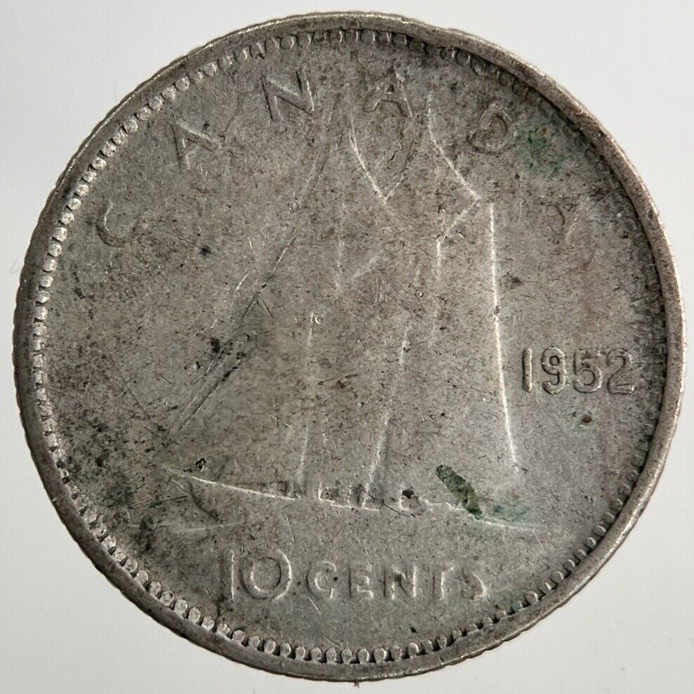 1952 Canada 10 Cents Silver Coin | Collectable Grade
