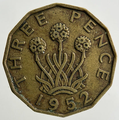 1952 George VI Brass Threepence Coin | Fine Collectable Grade