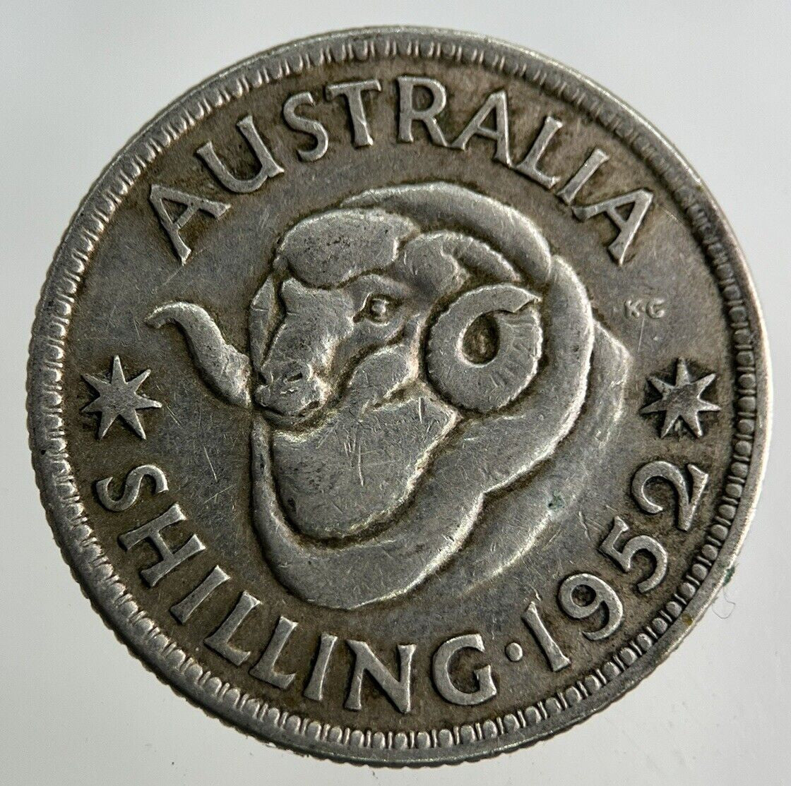 1952 Australia Shilling Silver Coin | Fine Collectable Grade