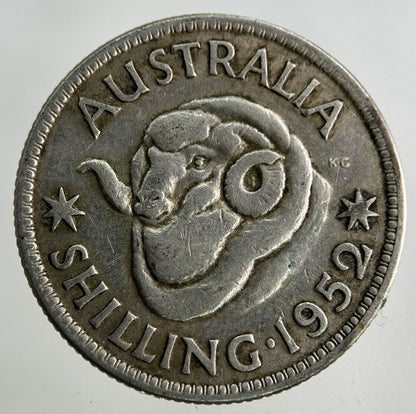 1952 Australia Shilling Silver Coin | Fine Collectable Grade