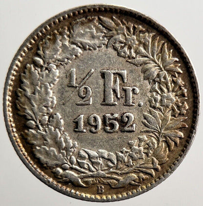 1952 Switzerland 1/2 Half Franc Silver Coin | Very High Grade | a3665