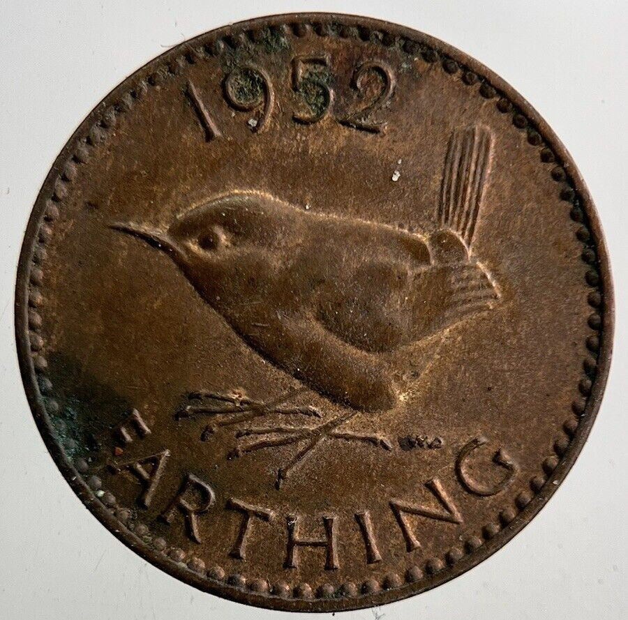 1952 George VI Wren Farthing Coin | Very High Grade