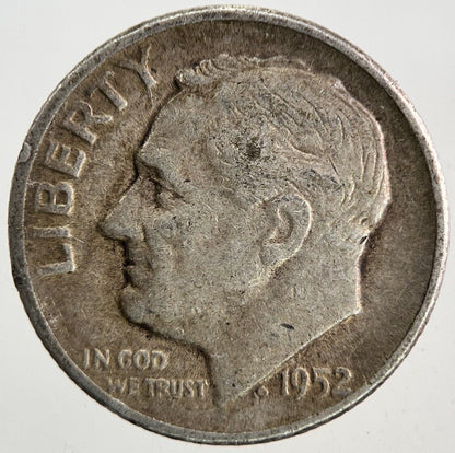 1952 US USA Roosevelt Dime Silver Coin | Collectable Grade
